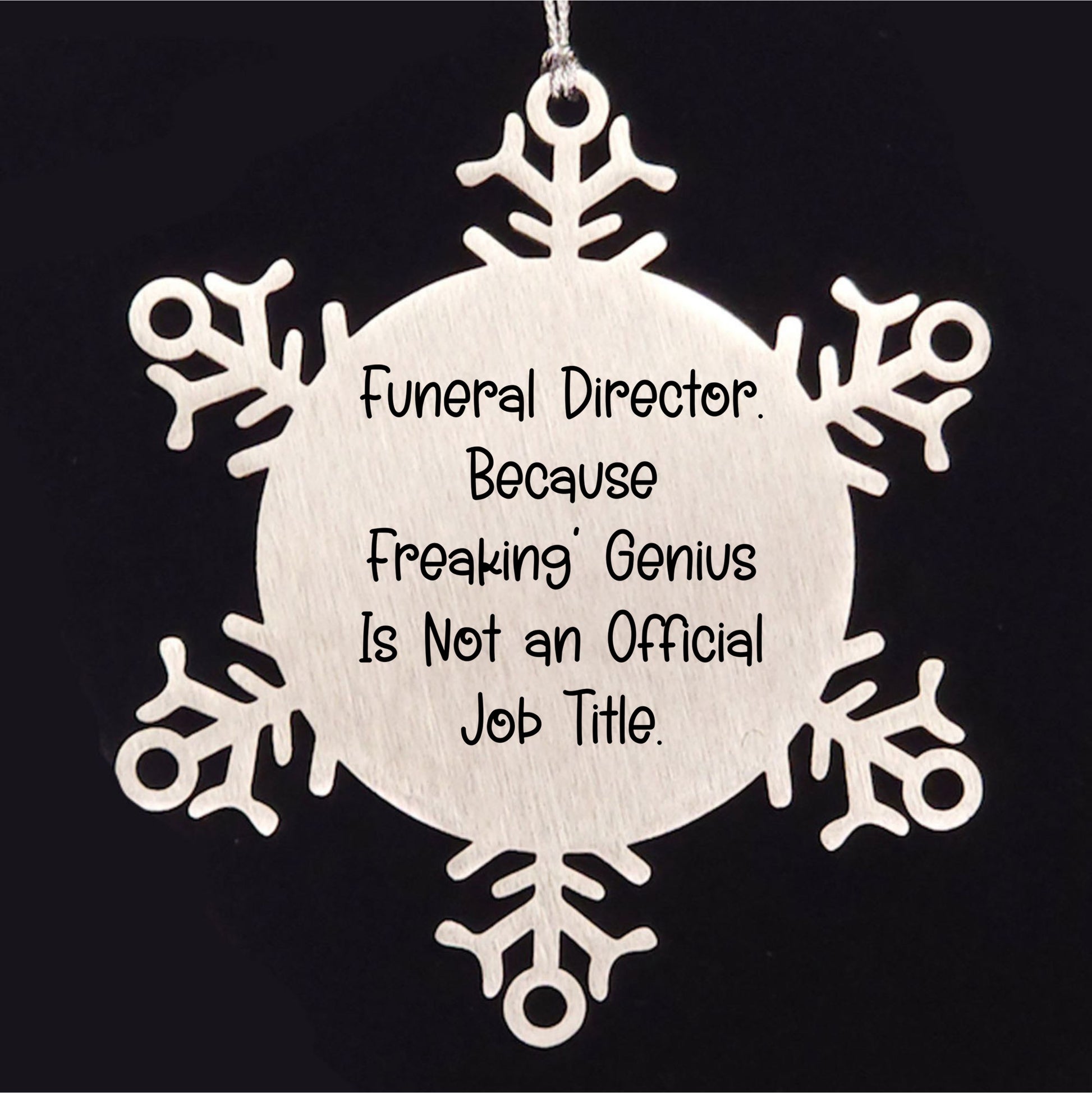 Funeral Director Funny Snowflake Ornament Gifts from Men, Gifts for Funeral Director, Christmas Unique Presents