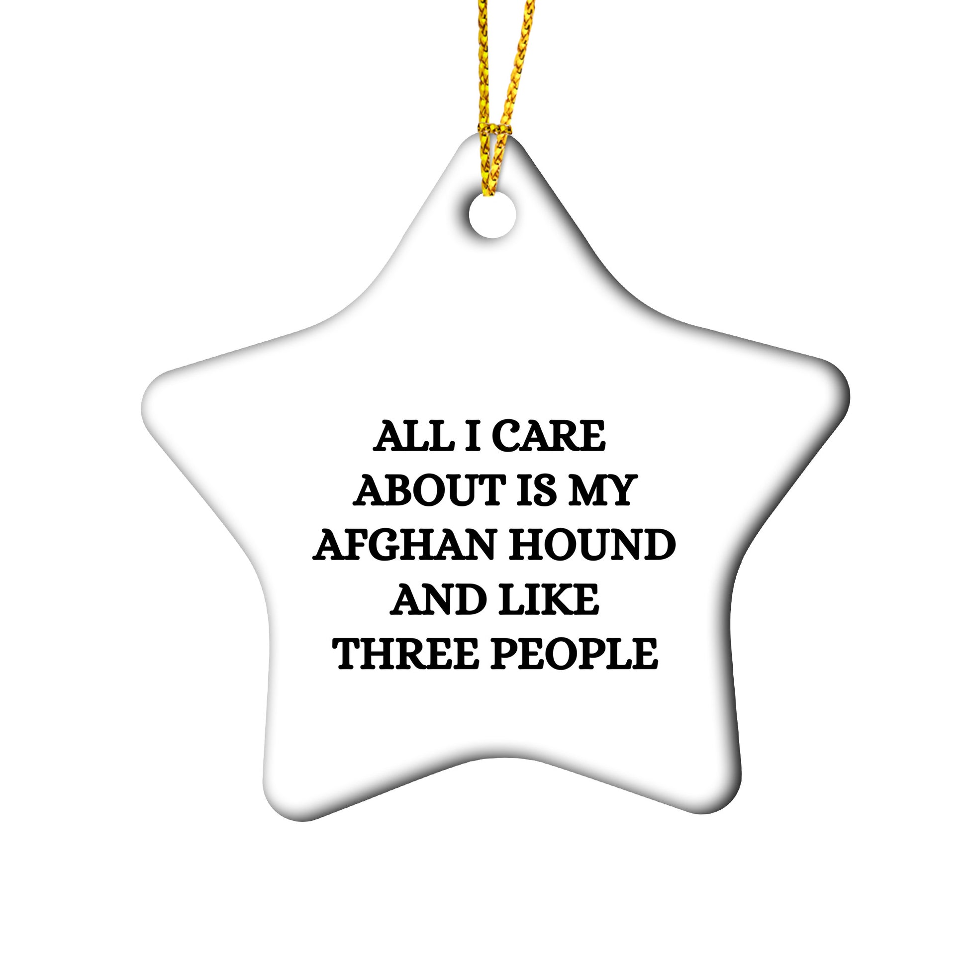 Funny Afghan Hound Dog Lover Christmas Unique Gift Ideas: Afghan Hound Dog Mom Dad Gifts for Christmas, Inspirational Quote Afghan Hound Dog Star Ornament, Gifts from Grandma to Grandkids