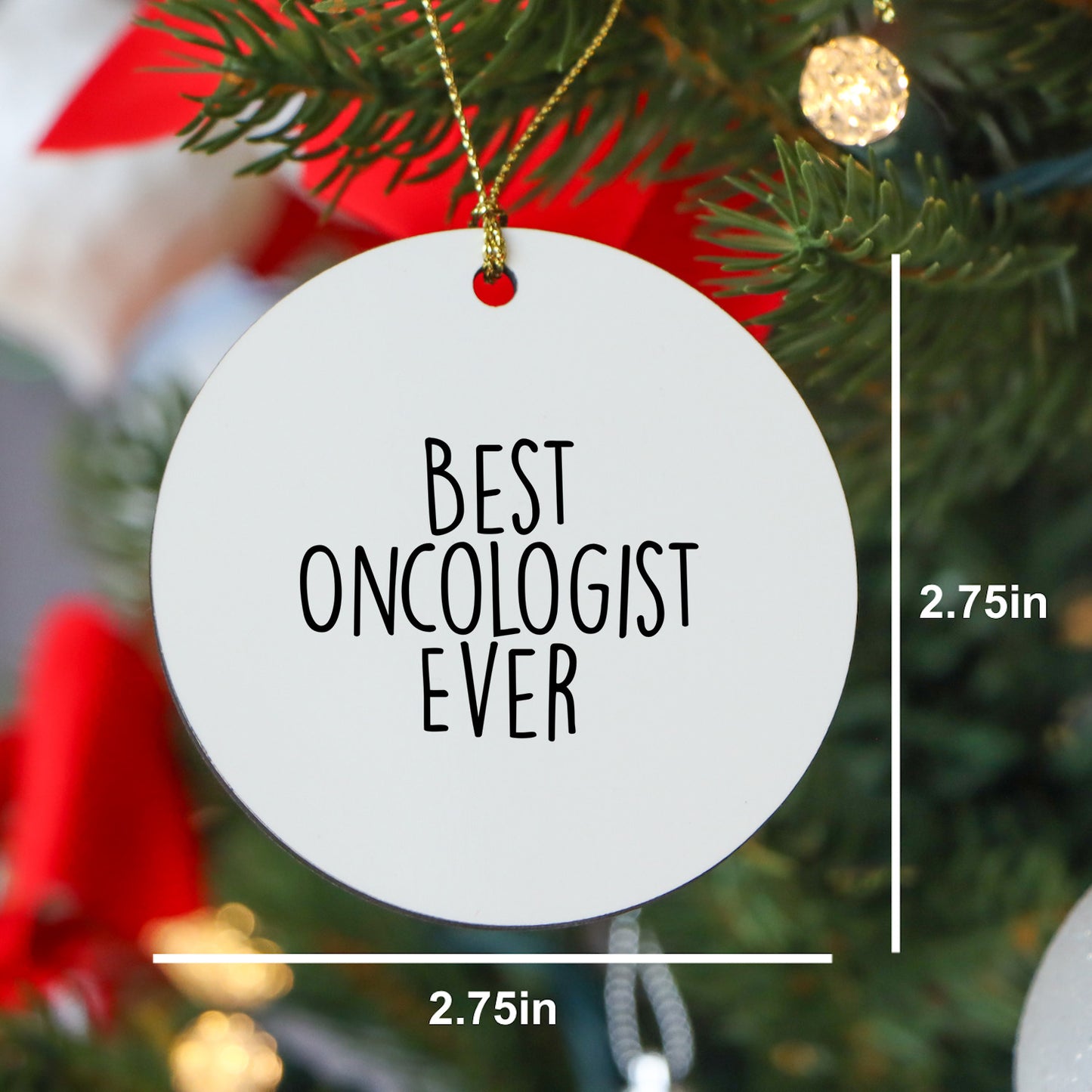 Funny Best Oncologist Ever White Circle Ornament Christmas Gifts