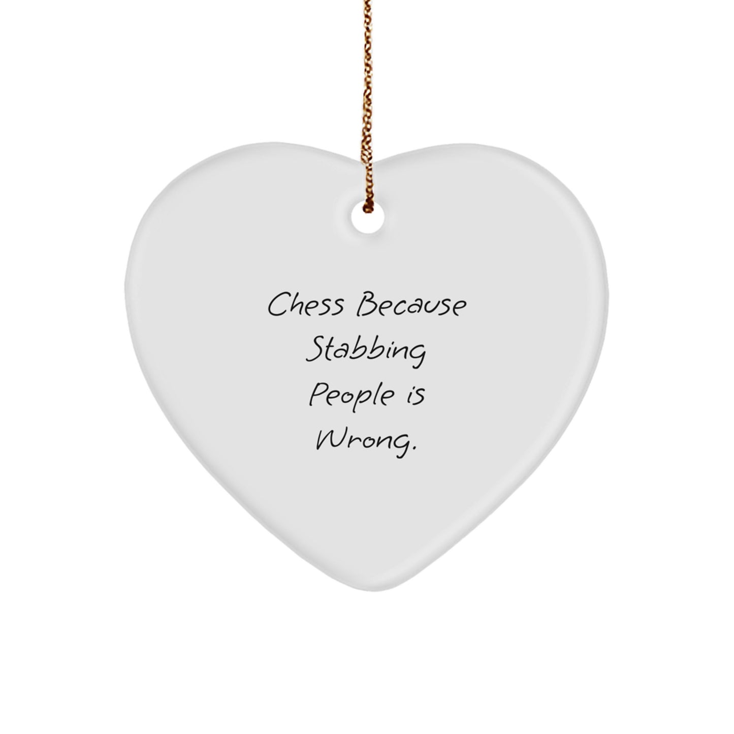Funny Chess Gifts for Men from Friends, Unique Heart Ornament for Christmas