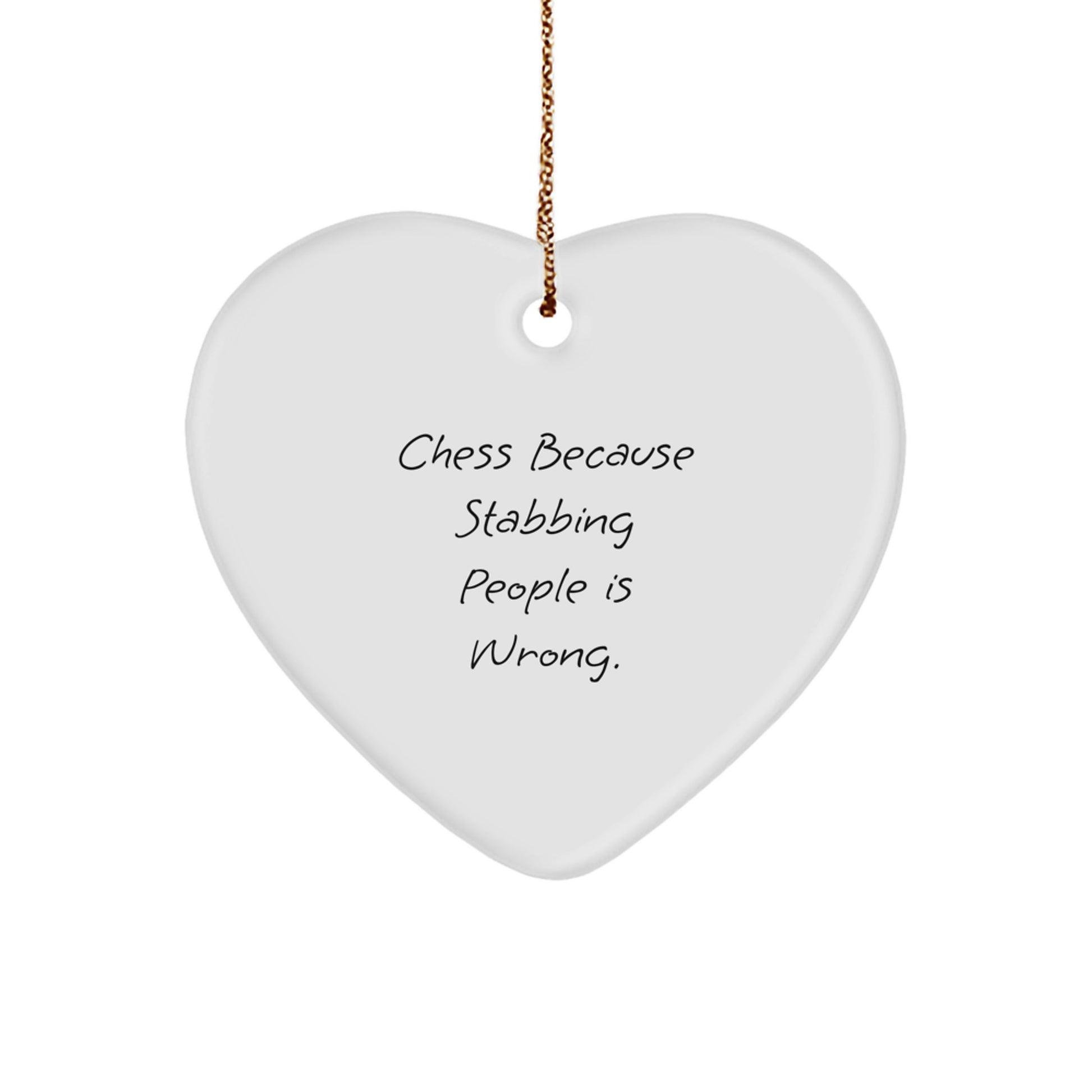 Funny Chess Gifts for Men from Friends, Unique Heart Ornament for Christmas