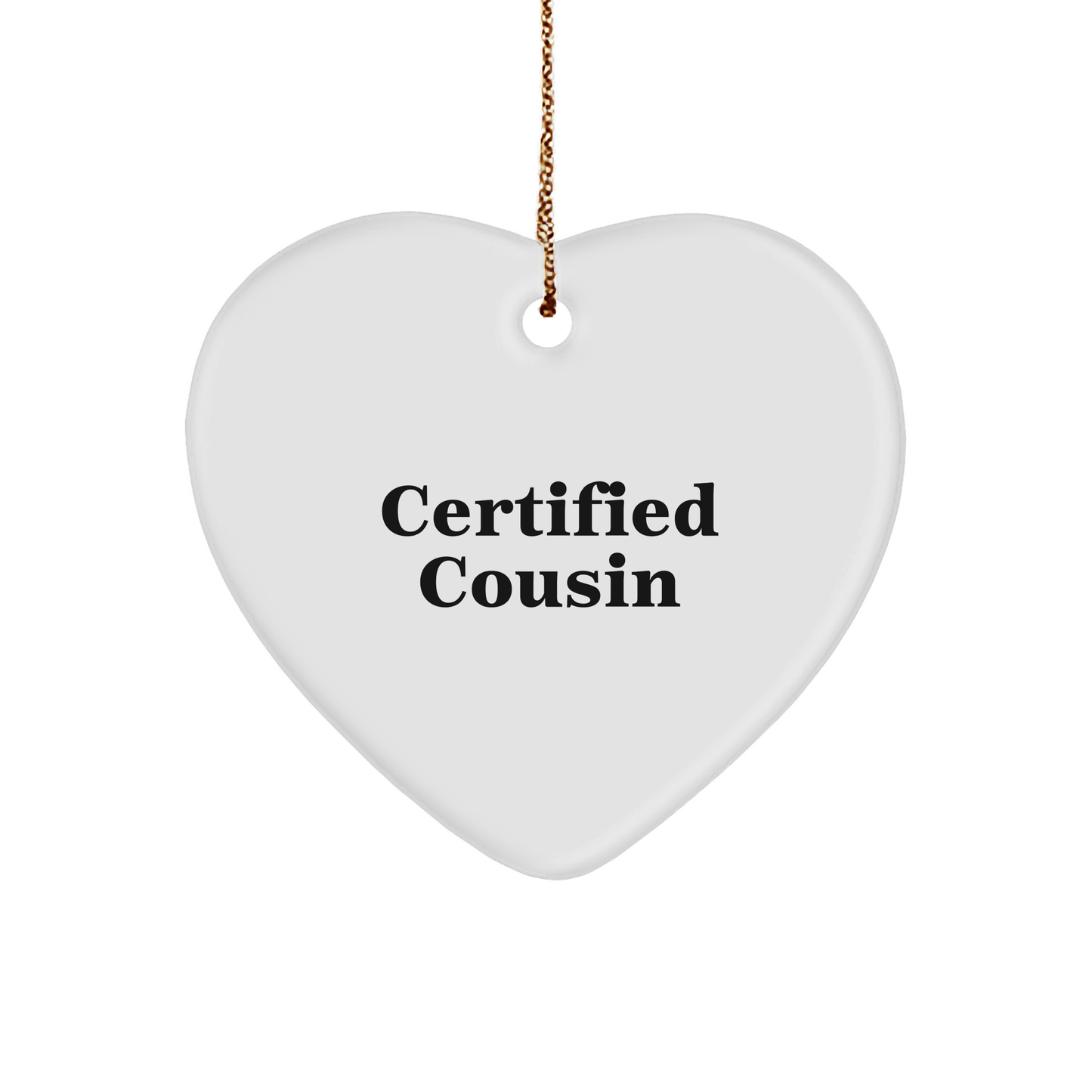 Funny Cousin Heart Ornament Gifts from Family for Cousin Christmas Unique