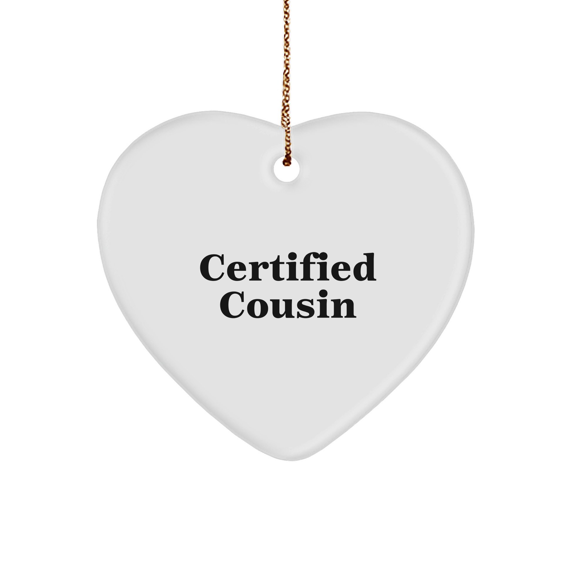 Funny Cousin Heart Ornament Gifts from Family for Cousin Christmas Unique