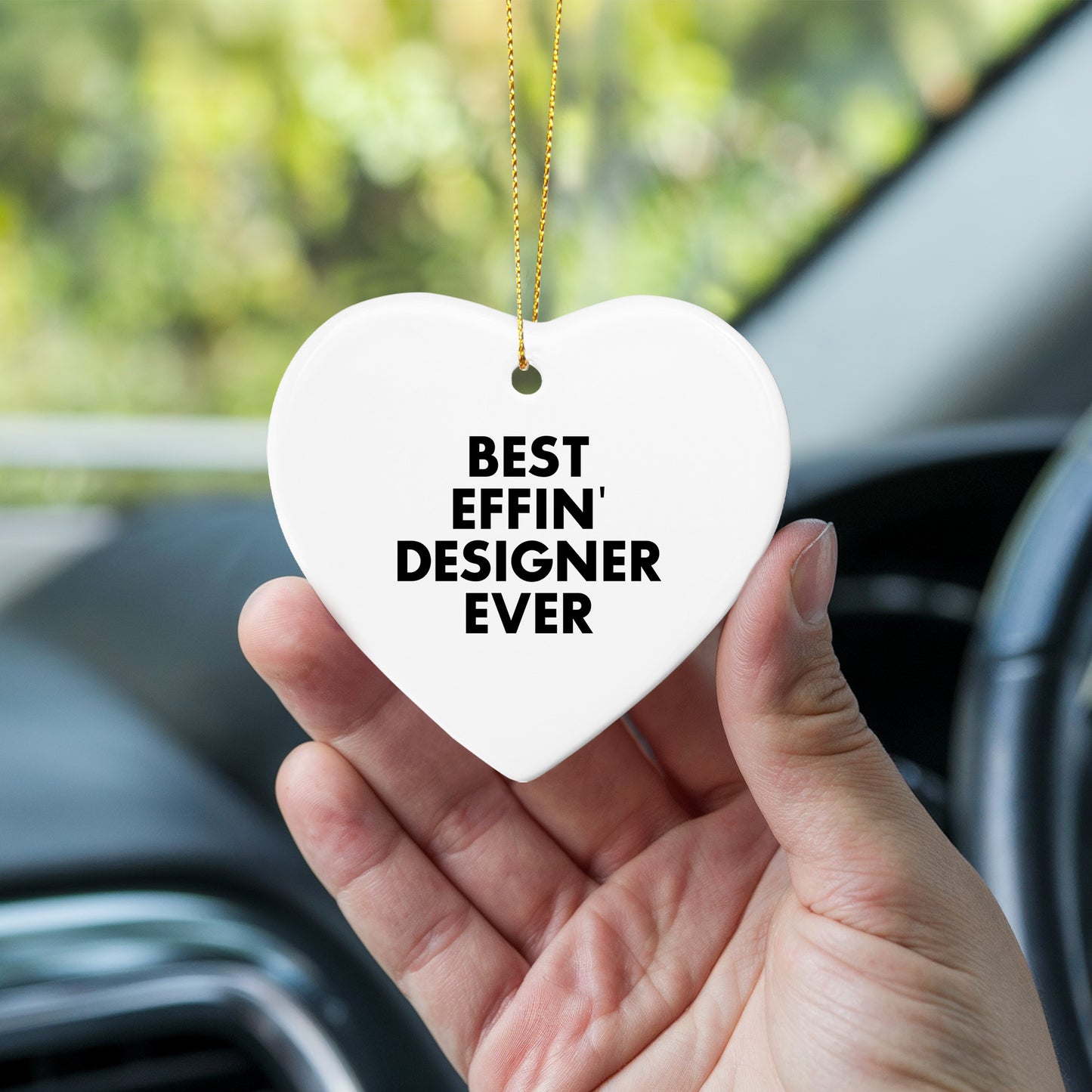 Funny Designer Gifts from Best Effin' Ever - Heart Ornament for Christmas