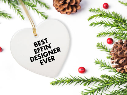 Funny Designer Gifts from Best Effin' Ever - Heart Ornament for Christmas