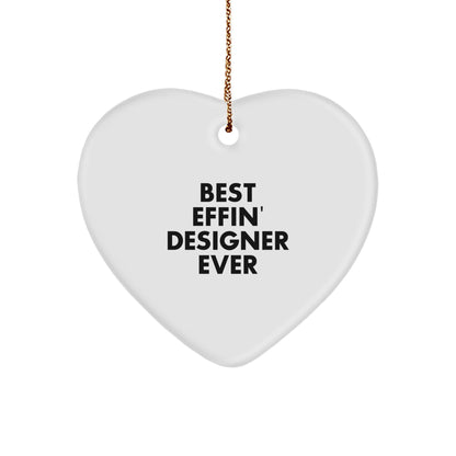Funny Designer Gifts from Best Effin' Ever - Heart Ornament for Christmas