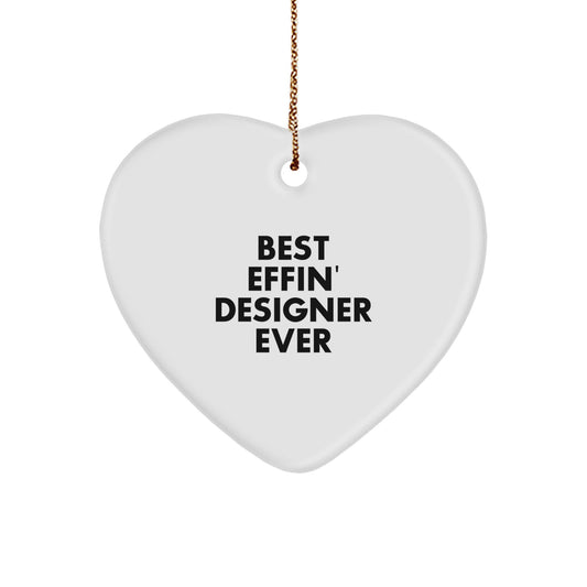Funny Designer Gifts from Best Effin' Ever - Heart Ornament for Christmas