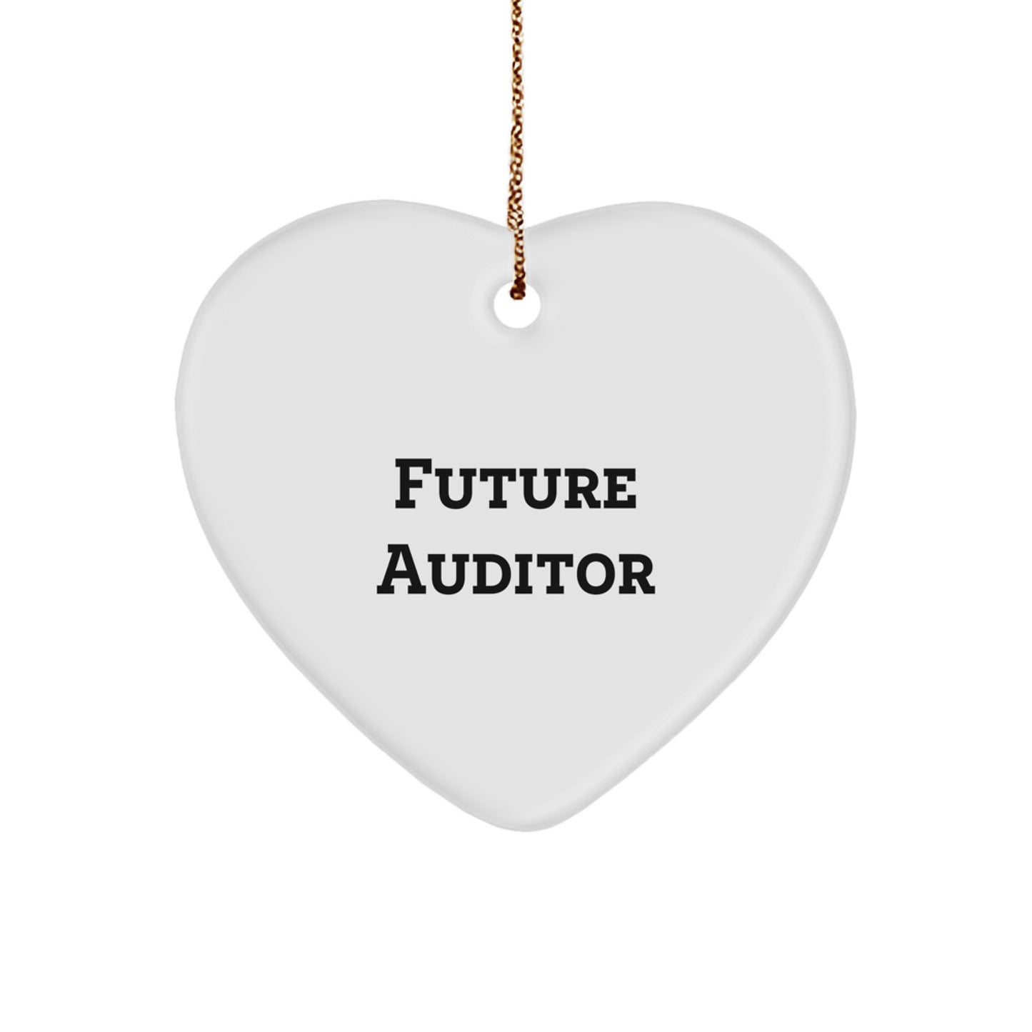 Funny Future Auditor Christmas Unique Gifts from Friends, Inspirational Heart Ornament for Auditor, Auditor Gifts