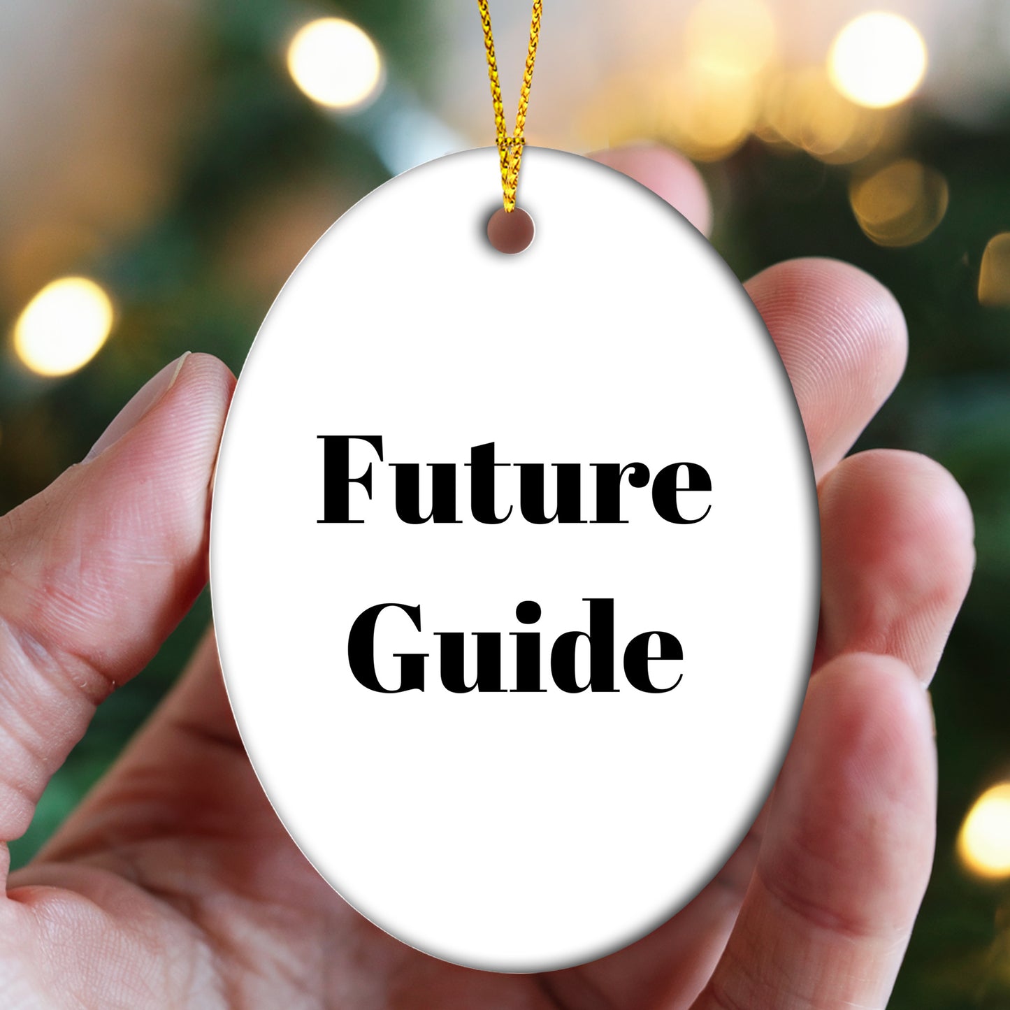 Funny Future Guide Gifts Oval Ornament for Men, Women, Friends and Family Christmas Memorable Presents from Guide Enthusiasts, Guide Lovers, Guide Addicts