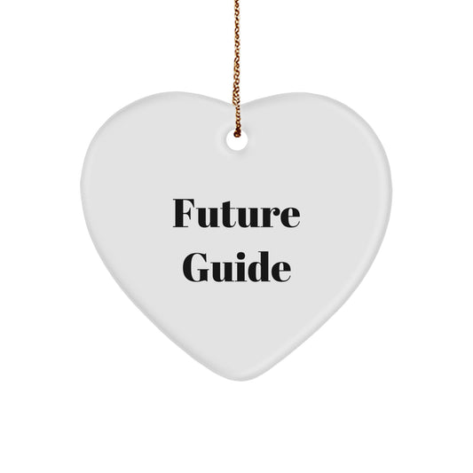 Funny Future Guide Heart Ornament Gifts for Guide Lovers from Friends and Family