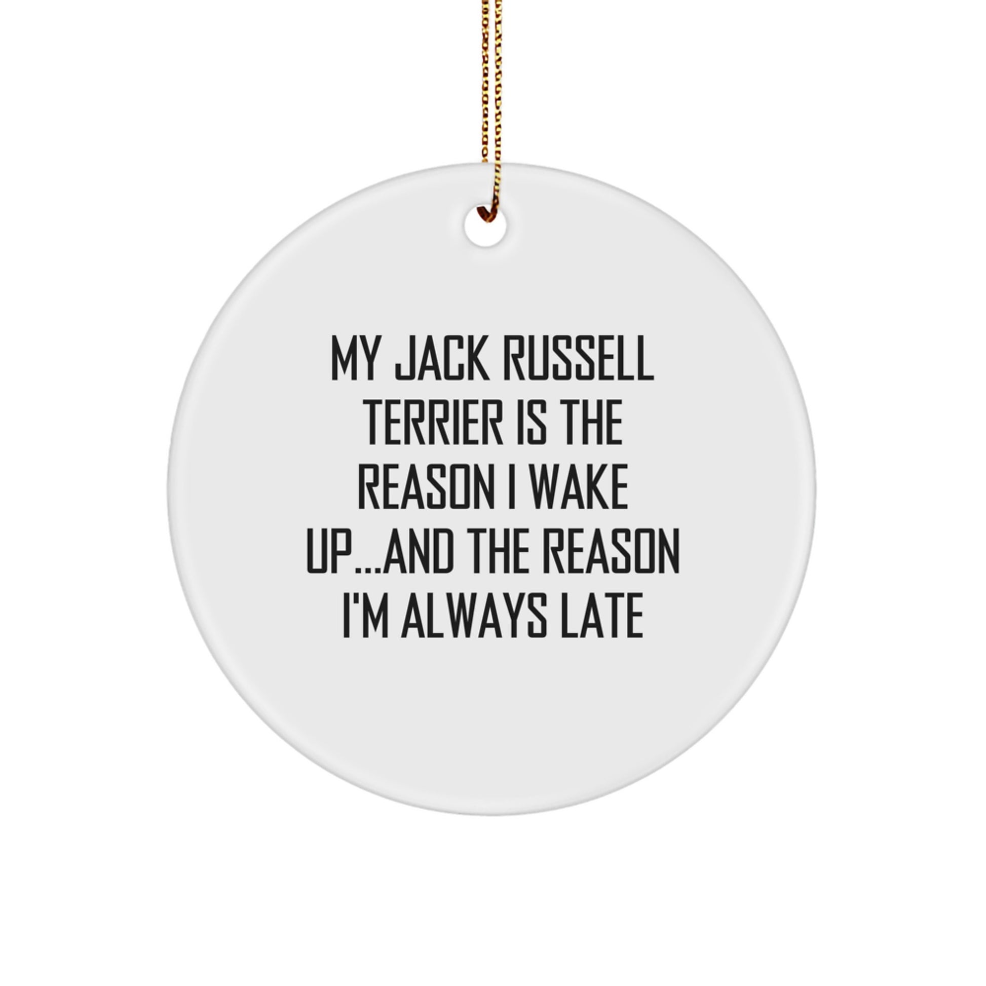 Funny Jack Russell Terrier Dog Gifts from Friends, Christmas Unique Circle Ornaments