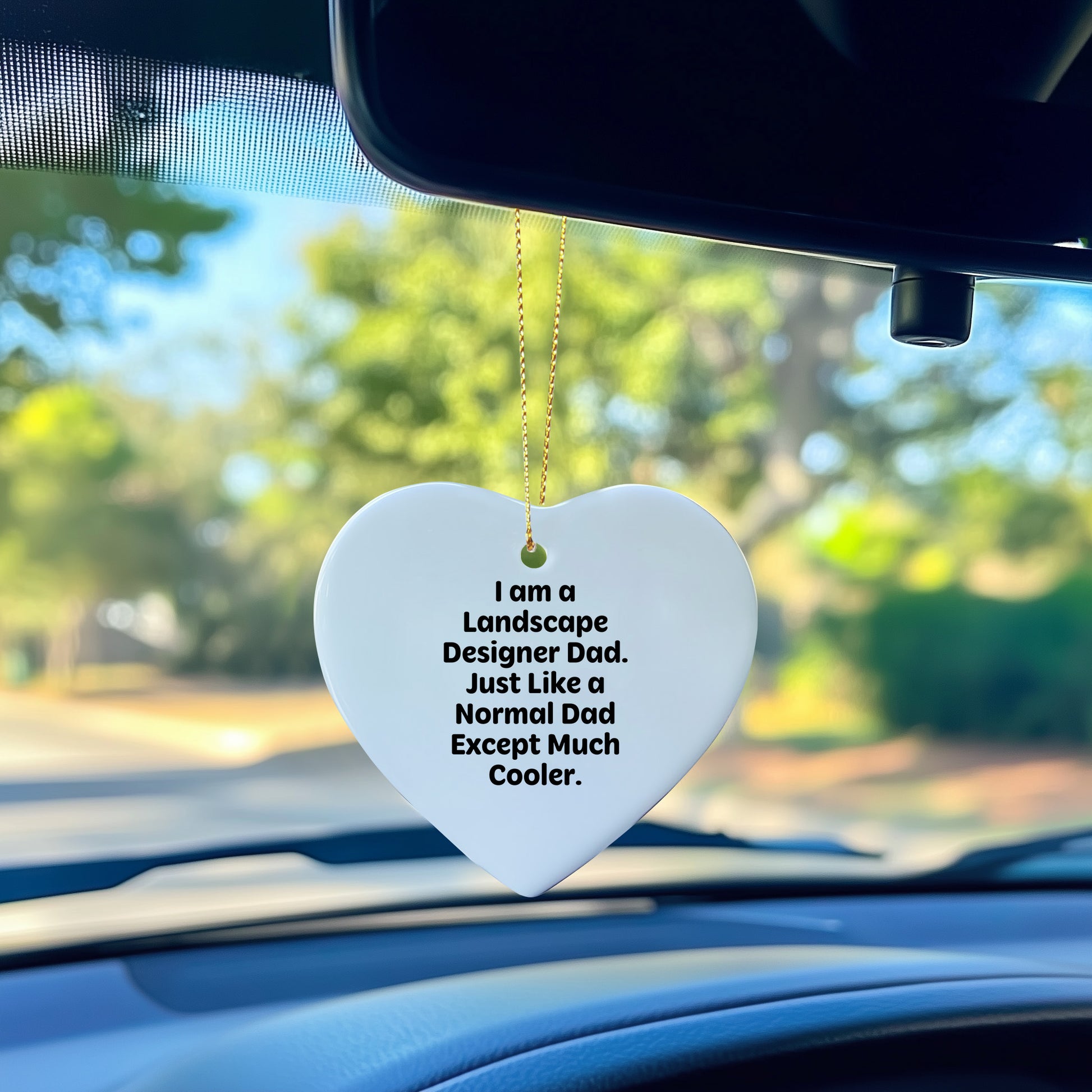 Funny Landscape Designer Gifts, 'I Am A Landscape Designer Dad' Heart Ornament, Unique Christmas Unique Gifts from Dad to Men, Landscape Design Enthusiasts, Friends and Coworkers