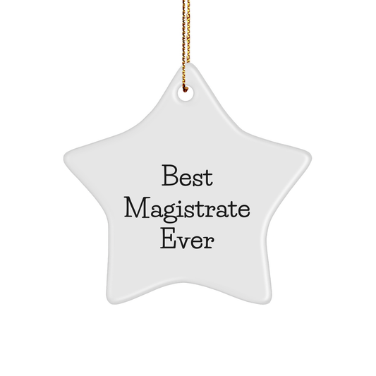 Funny Magistrate Gifts, Best Magistrate Ever Quote, Star Ornament for Men or Women, Christmas Unique Gifts from Family or Friends