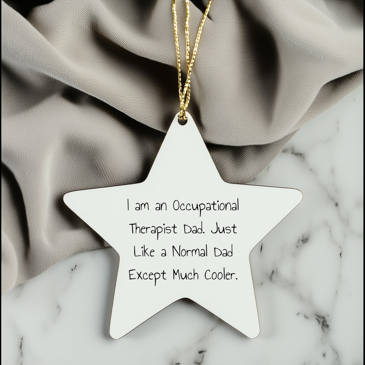 Funny Occupational Therapist Gifts from Dad - Unique Star Ornament for Occupational Therapist Christmas