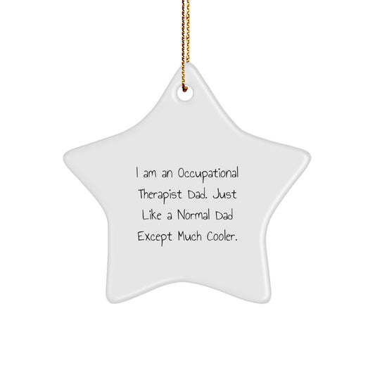 Funny Occupational Therapist Gifts from Dad - Unique Star Ornament for Occupational Therapist Christmas