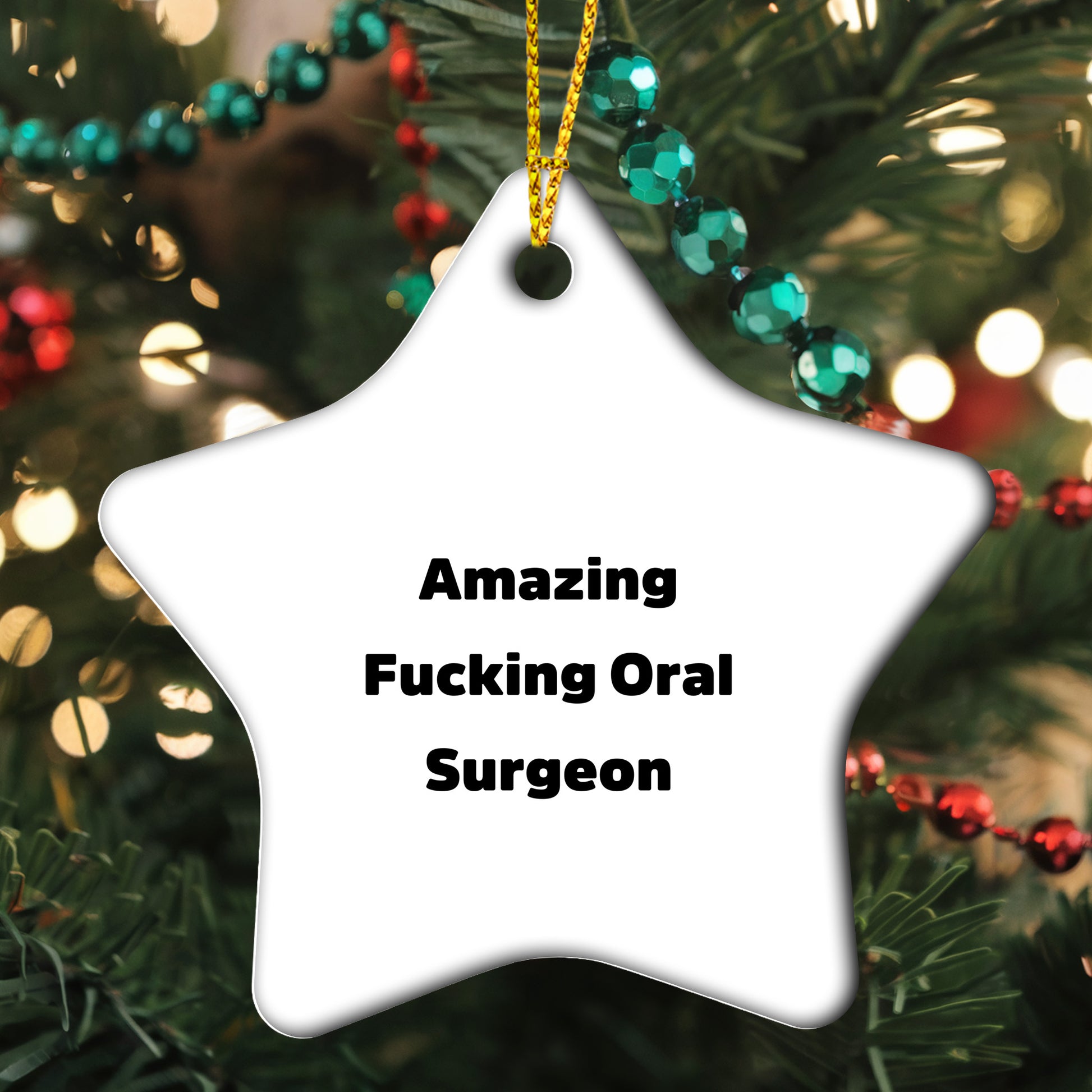 Funny Oral Surgeon Gifts for Men - Amazing Quote Star Ornament, Gifts from Friends, Christmas Unique Gifts for Oral Surgeon