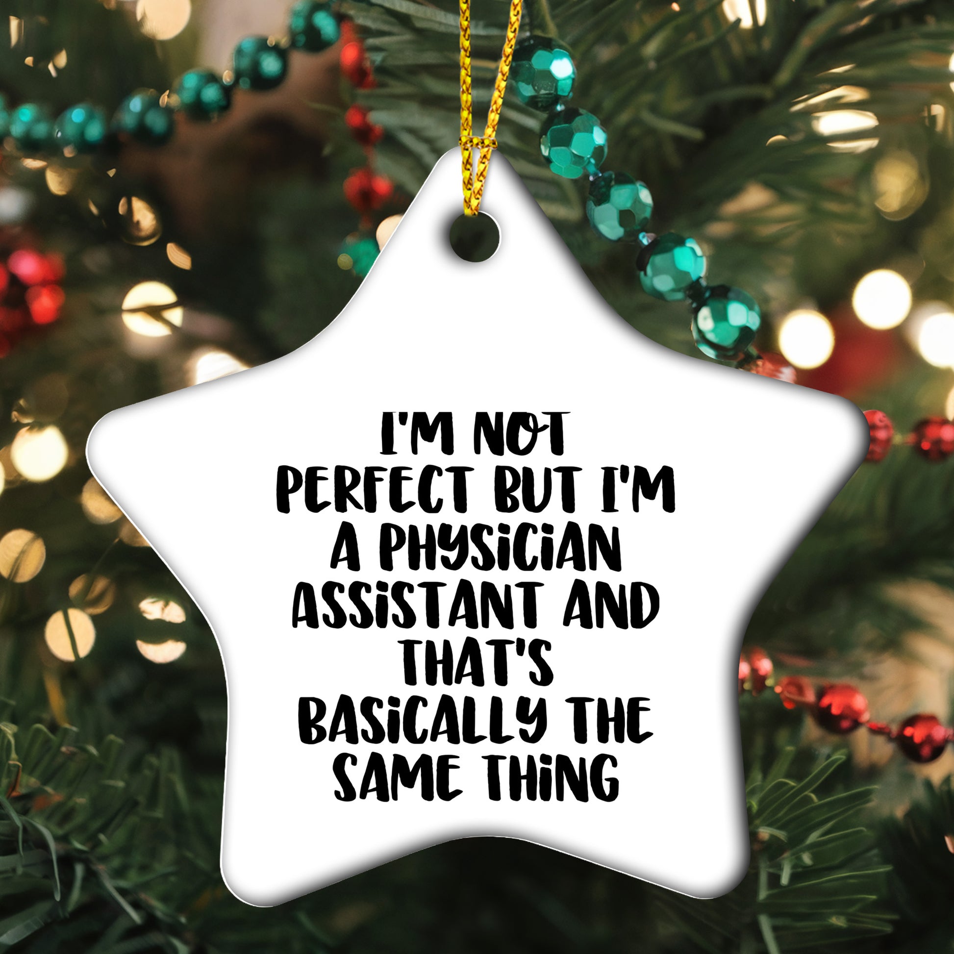 Funny Physician Assistant Gifts, Star Ornament Quotes, Gifts from Men to Physician Assistant Friends, Perfect Christmas Unique Gifts for Physician Assistant Colleagues