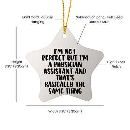 Funny Physician Assistant Gifts, Star Ornament Quotes, Gifts from Men to Physician Assistant Friends, Perfect Christmas Unique Gifts for Physician Assistant Colleagues