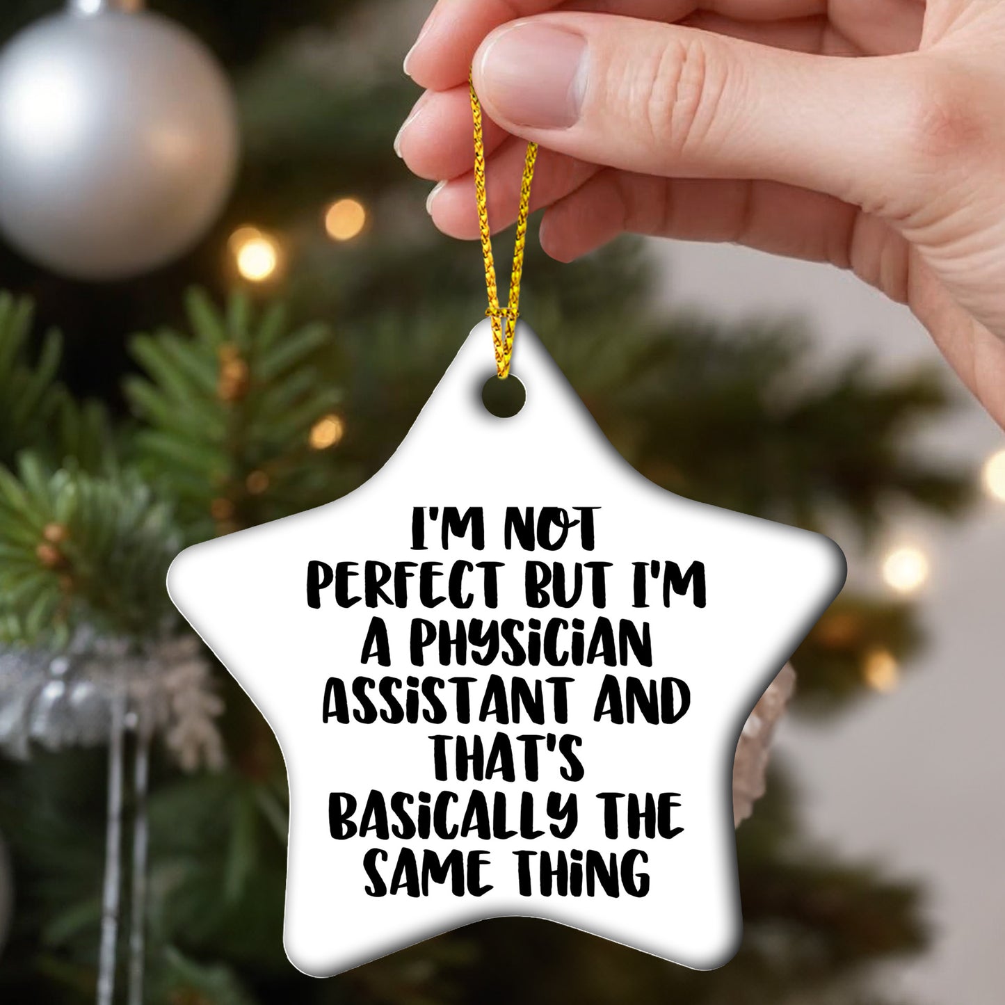 Funny Physician Assistant Gifts, Star Ornament Quotes, Gifts from Men to Physician Assistant Friends, Perfect Christmas Unique Gifts for Physician Assistant Colleagues