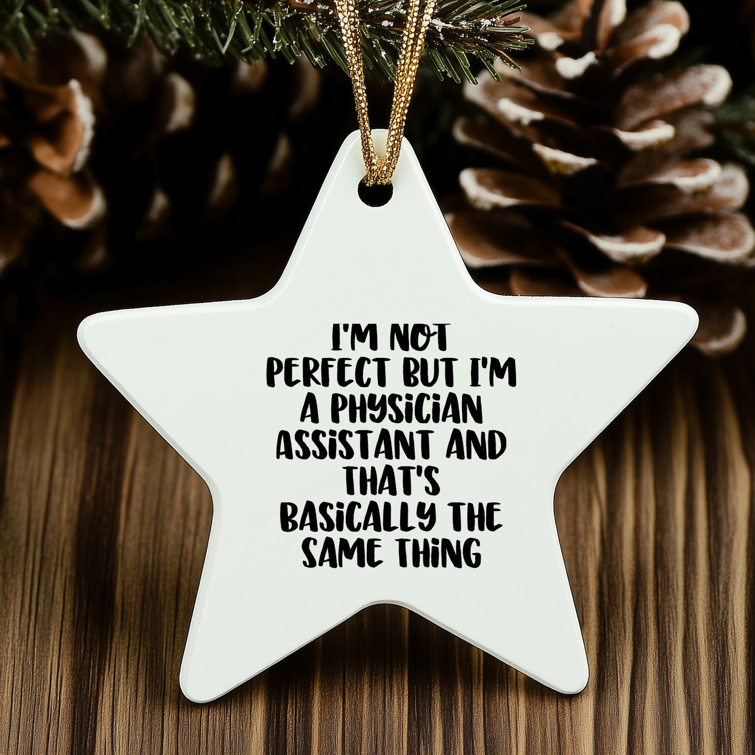 Funny Physician Assistant Gifts, Star Ornament Quotes, Gifts from Men to Physician Assistant Friends, Perfect Christmas Unique Gifts for Physician Assistant Colleagues