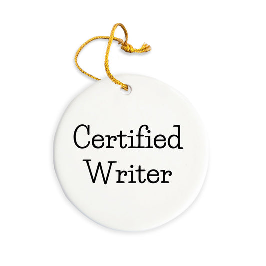 Funny Quote Circle Ornament Gifts from Men to Writers for Christmas