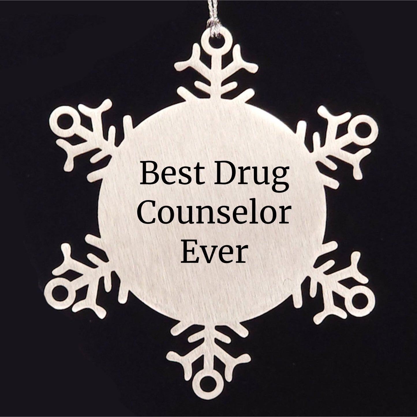 Funny Quotes for Drug Counselor Gifts from Friends and Family - Best Snowflake Ornament for Christmas