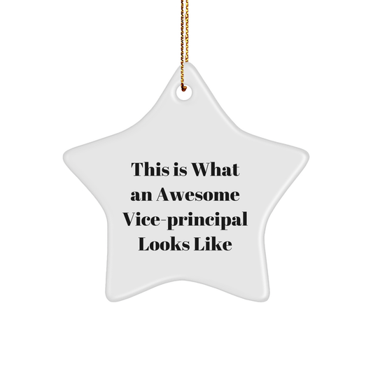 Funny Vice-Principal Gifts from Friends for This Is What An Awesome Vice-Principal Looks Like Star Ornament, Christmas Unique Gifts for Vice-Principal