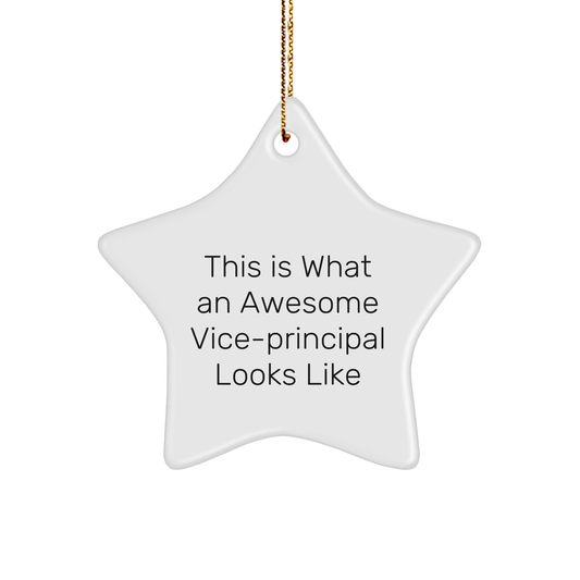 Funny Vice-principal Gifts, Star Ornament, This Is What An Awesome Vice-principal Looks Like, Christmas Unique Gifts from Family to Vice-principal