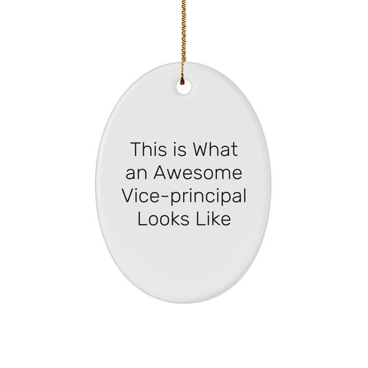 Funny Vice-principal Gifts from Men - This Is What An Awesome Vice-principal Looks Like Oval Ornament for Vice-principal, Christmas Unique Gifts