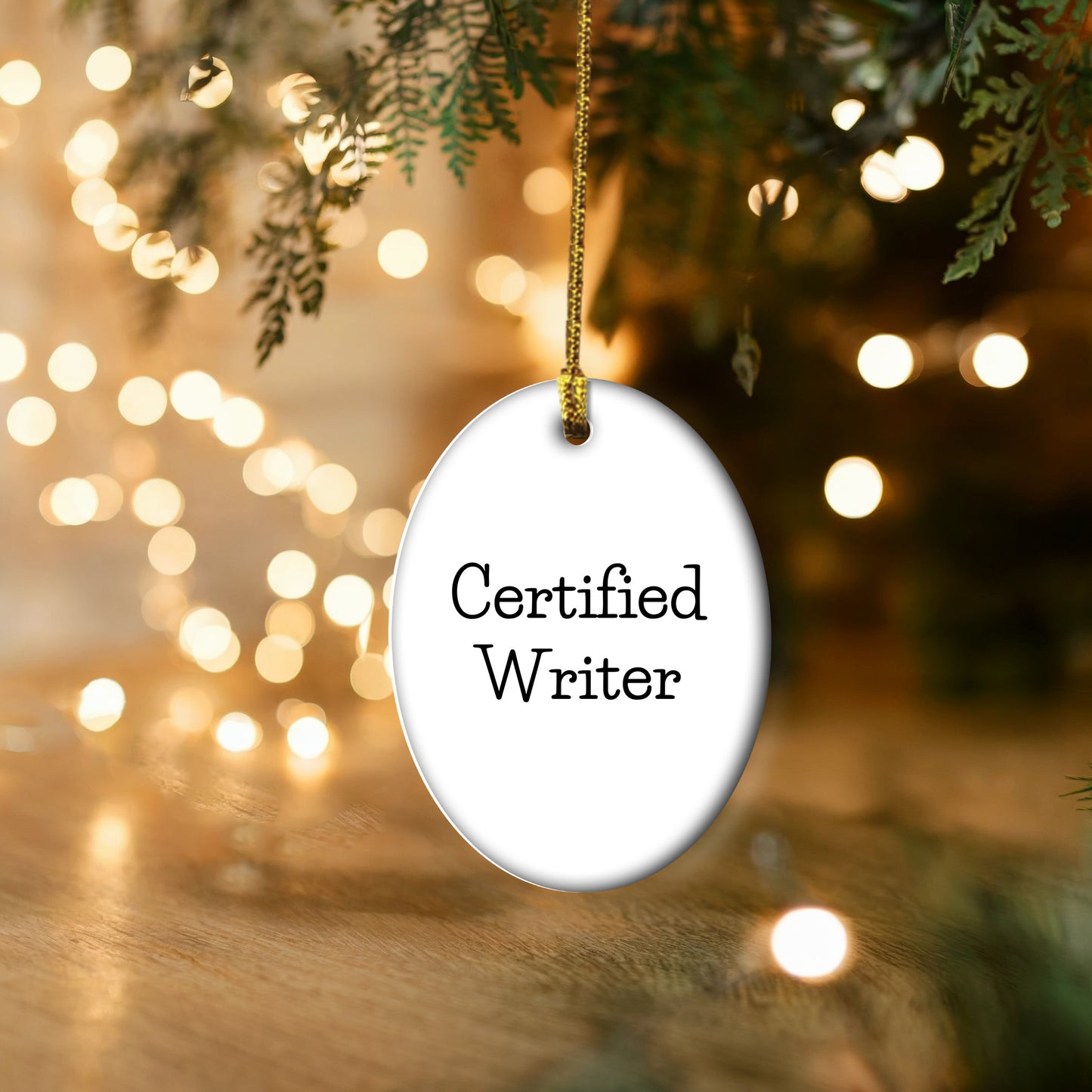 Funny Writer Gifts from Friends, Oval Ornament with Quote, Perfect Christmas Unique Gifts for Writers, Oval Shaped Ornament with Inspirational Quote