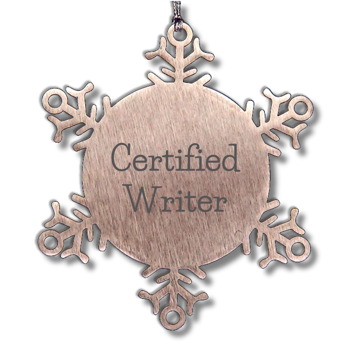 Funny Writer Gifts from Friends for Christmas Snowflake Ornament
