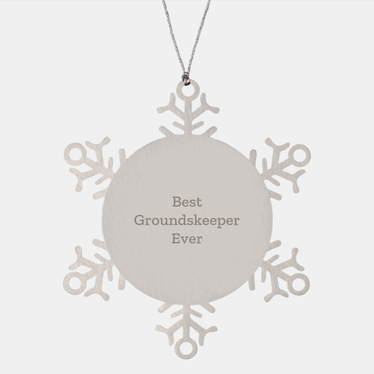 Funny groundskeeper Gifts from Friends for the Best groundskeeper Ever Snowflake Ornament for Christmas