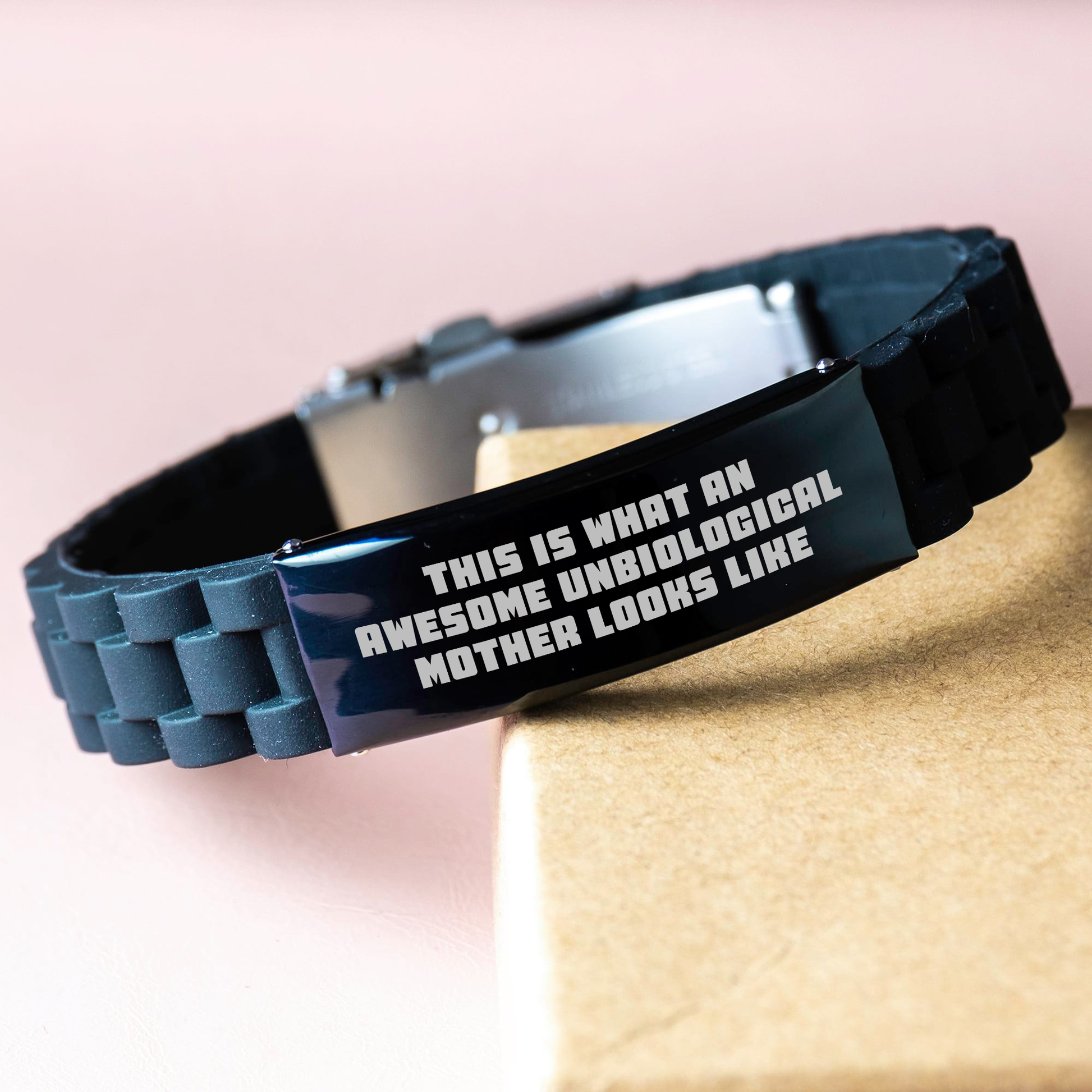 Unbiological Mother Gifts from Men to Awesome Unbiological Mothers, Glide lock Clasp Bracelet on Father's Day - Image 3
