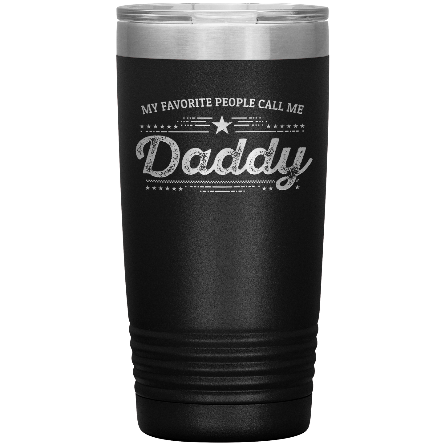 Gift For Dad - My Favorite People Call Me Daddy Laser-etched Insulated Stainless-Steel Tumbler - Mallard Moon Gift Shop