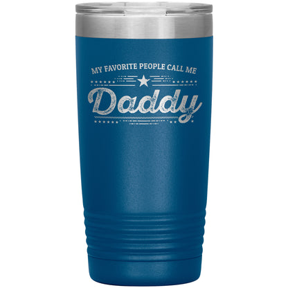 Gift For Dad - My Favorite People Call Me Daddy Laser-etched Insulated Stainless-Steel Tumbler - Mallard Moon Gift Shop