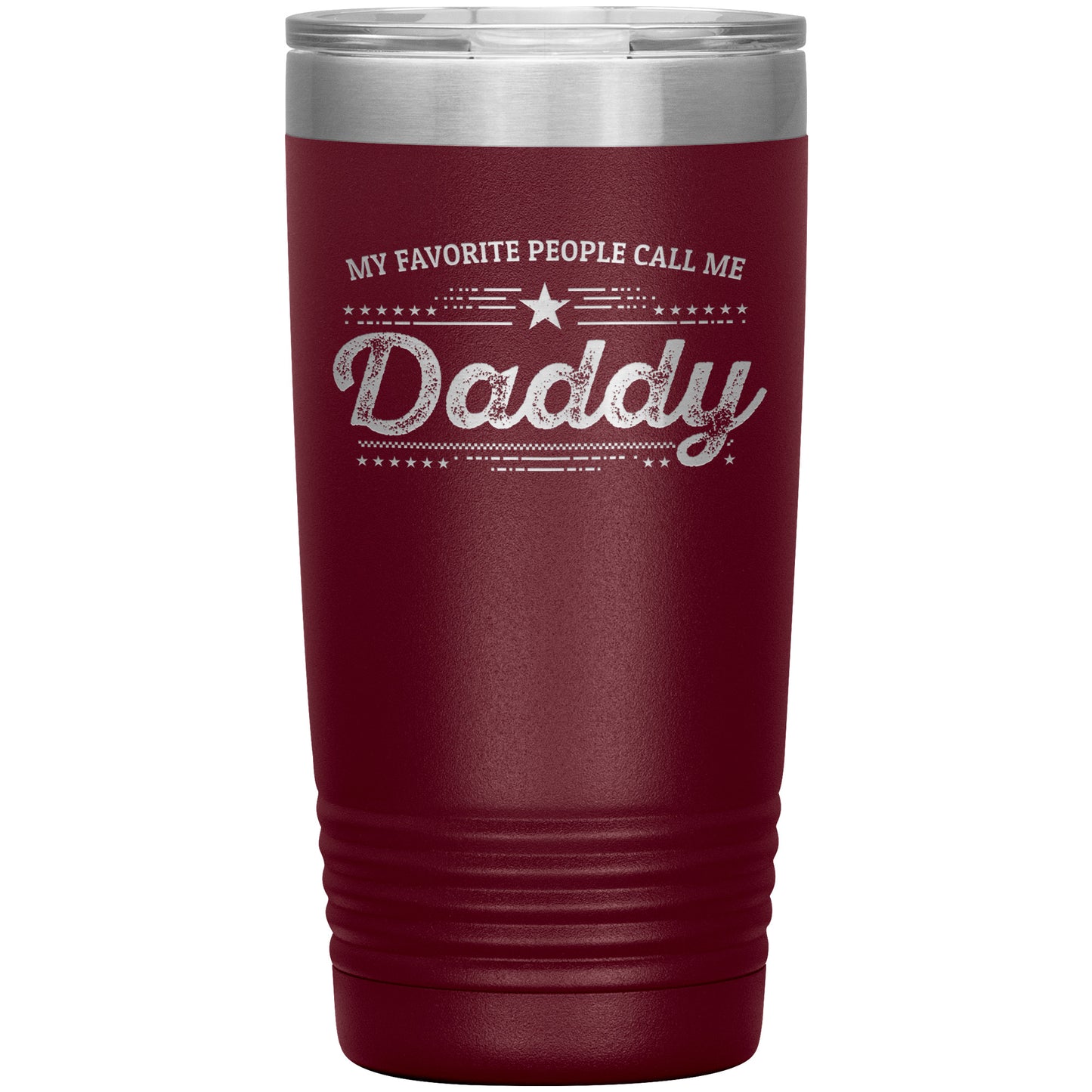 Gift For Dad - My Favorite People Call Me Daddy Laser-etched Insulated Stainless-Steel Tumbler - Mallard Moon Gift Shop