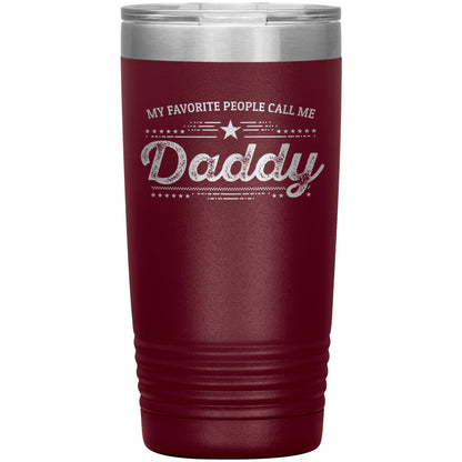 Gift For Dad - My Favorite People Call Me Daddy Laser-etched Insulated Stainless-Steel Tumbler - Mallard Moon Gift Shop