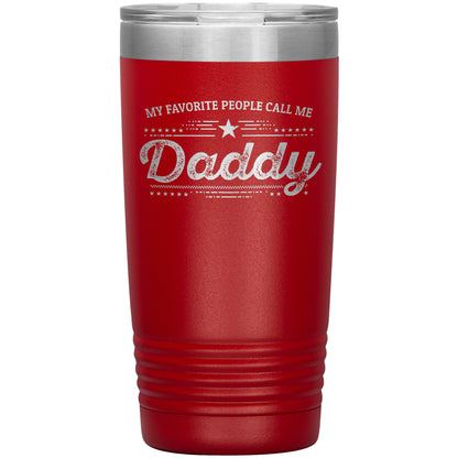 Gift For Dad - My Favorite People Call Me Daddy Laser-etched Insulated Stainless-Steel Tumbler - Mallard Moon Gift Shop