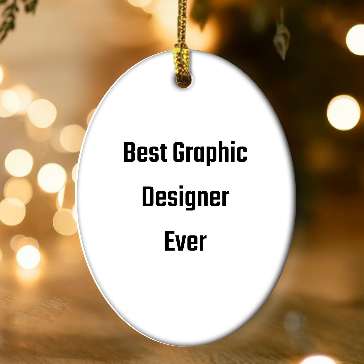 Gifts from Friends for Best Graphic Designer Ever - Graphic Designer Oval Ornament, Funny Quote, Christmas Unique Gift