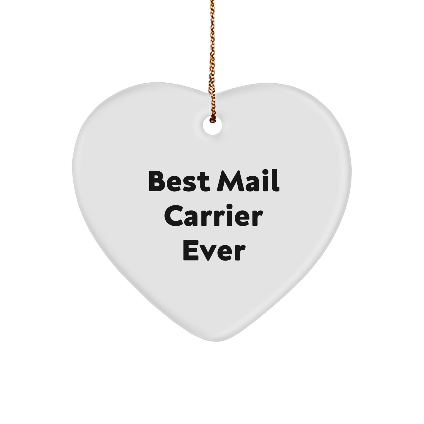 Gifts from Friends for Mail Carrier, Best Mail Carrier Ever Heart Ornament, Christmas Unique Gifts