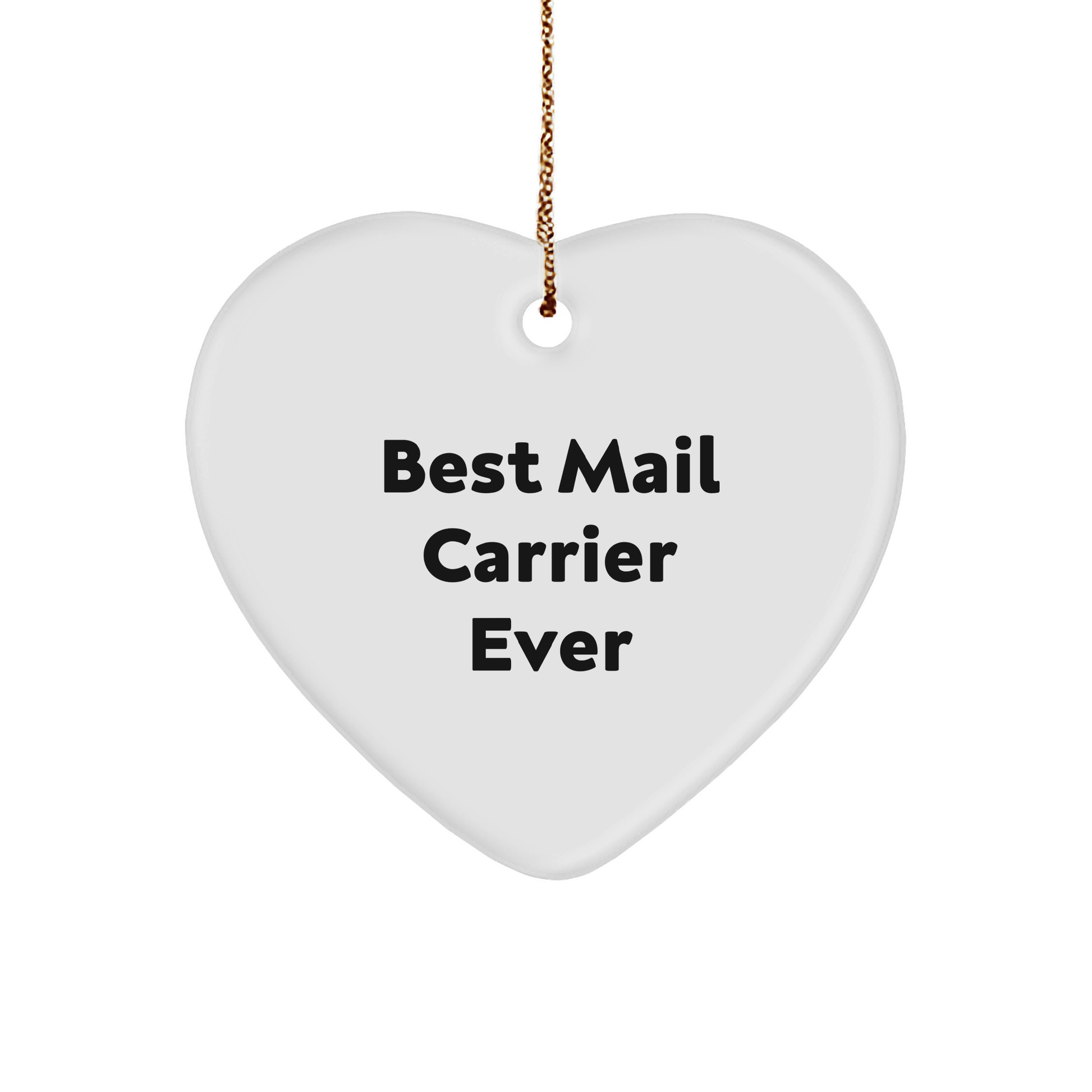 Gifts from Friends for Mail Carrier, Best Mail Carrier Ever Heart Ornament, Christmas Unique Gifts