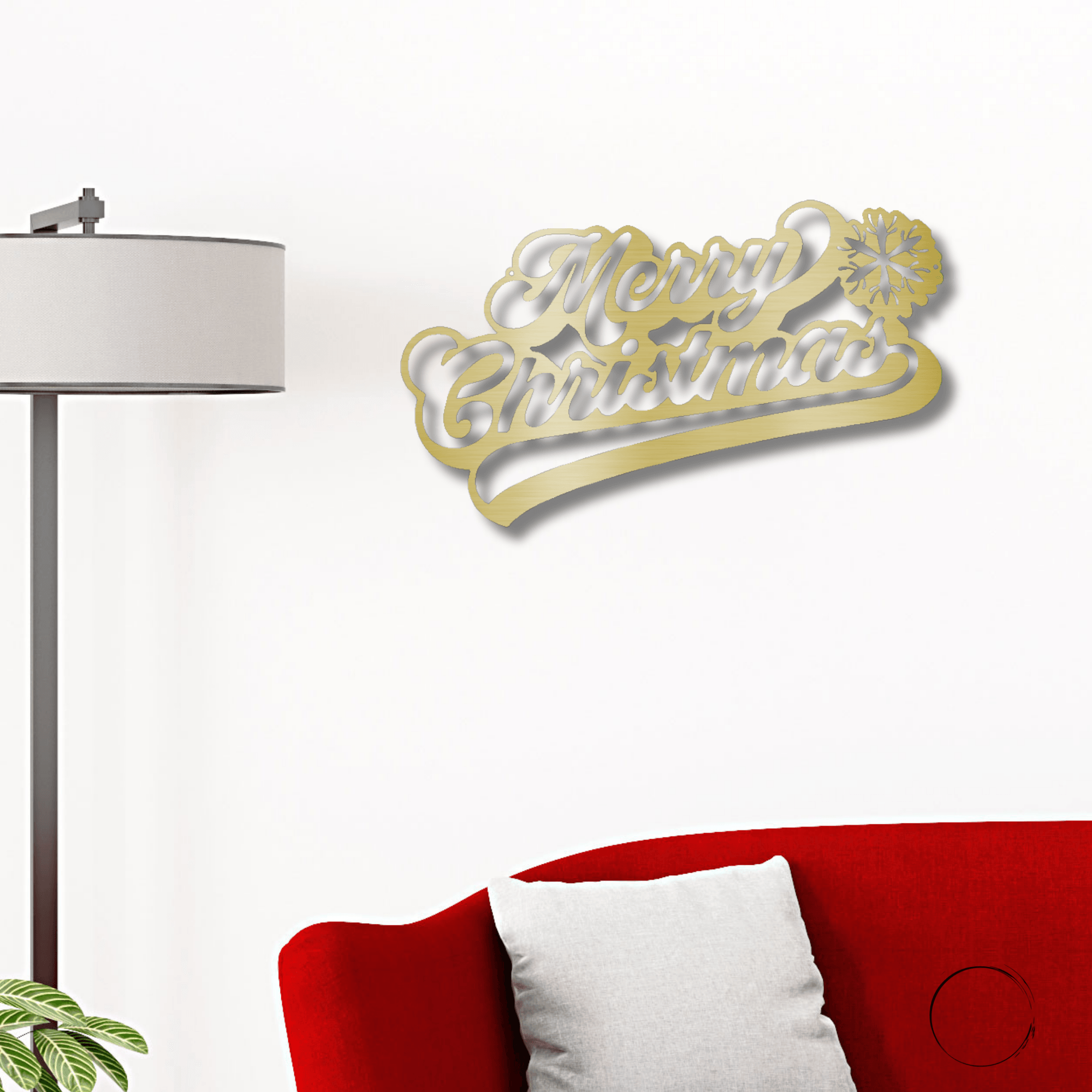 Classic "Merry Christmas" Metal Wall Sign - Bring Holiday Cheer to Any Room - Mallard Moon Gift Shop