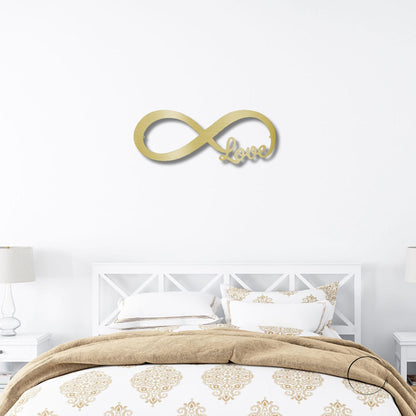 Infinite Love Steel Wall Sign Metal Art Valentine Wedding Anniversary Gift - Mallard Moon Gift Shop