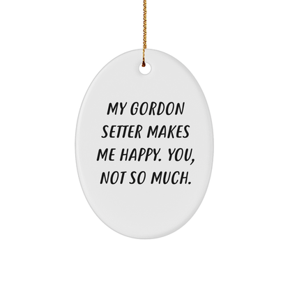 Gordon Setter Dog Lovers' Funny Oval Ornament Gifts from Friends for Christmas