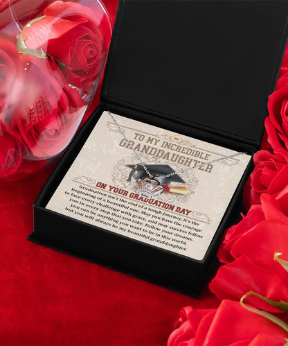 Granddaughter Graduation Gift Follow Your Dreams Crown Pendant Necklace - Mallard Moon Gift Shop