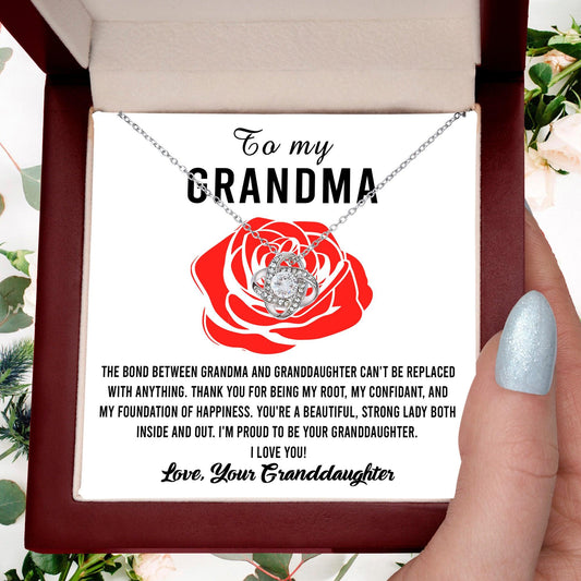 Gift For Grandma from Proud Granddaughter Love Knot Pendant Necklace - Mallard Moon Gift Shop