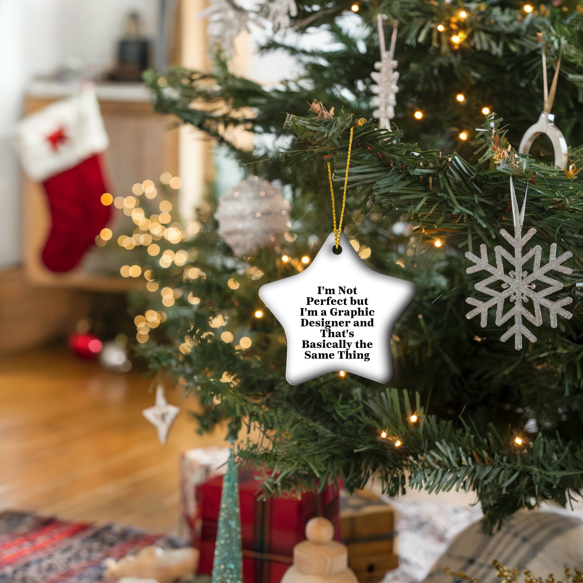 Graphic Designer Humor Gifts, Funny Star Ornament, Gifts from Friends to Coworkers, Perfect for Graphic Designers, Christmas Unique Gifts