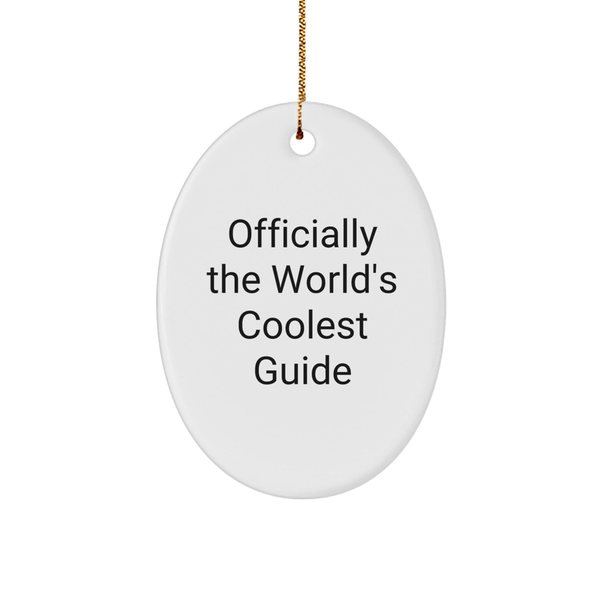 Guide Lovers' Delight, Gifts from Friends for Guide Enthusiasts, Officially the World's Coolest Guide Oval Ornament