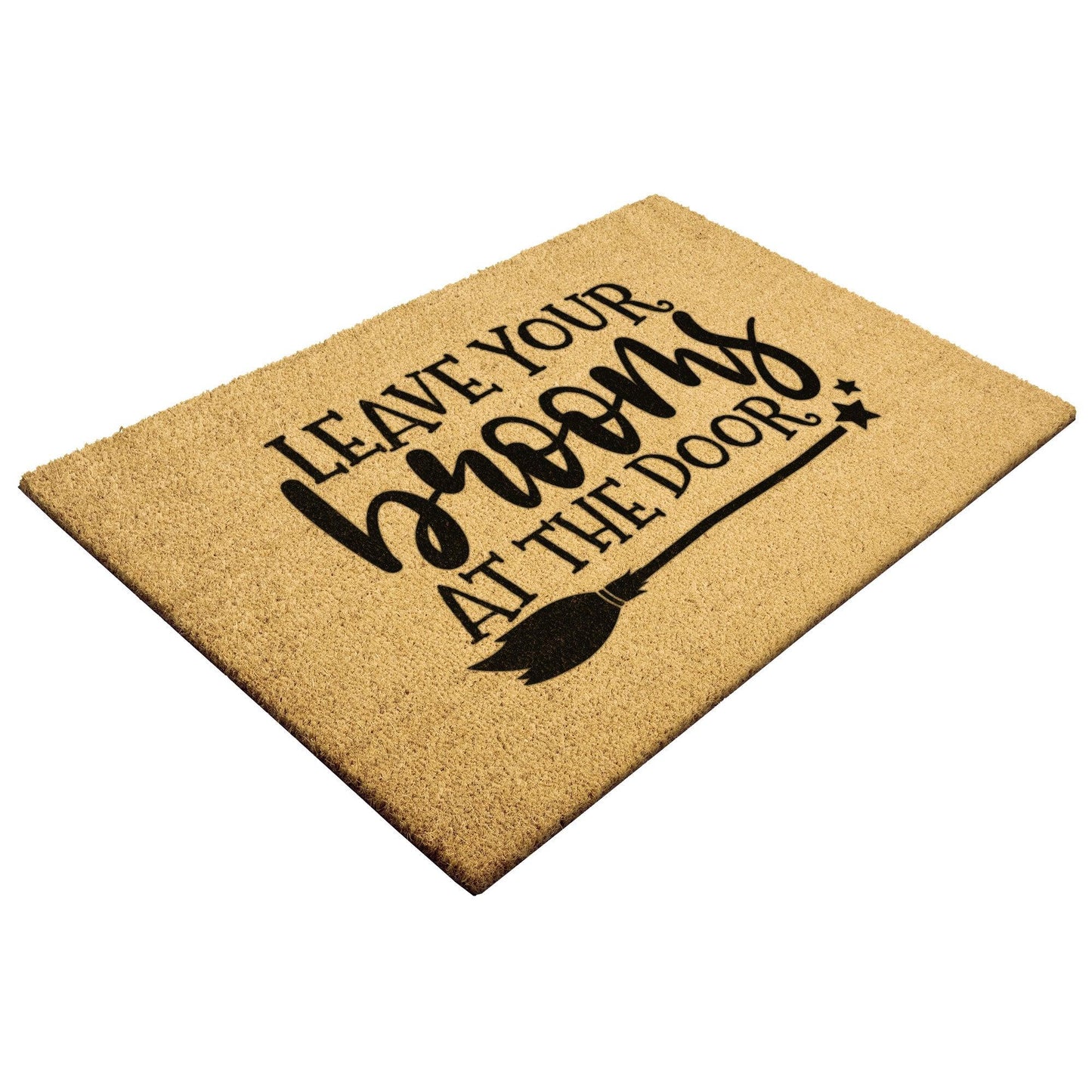 Halloween Door Mat - Leave Your Broom at the Door - Mallard Moon Gift Shop
