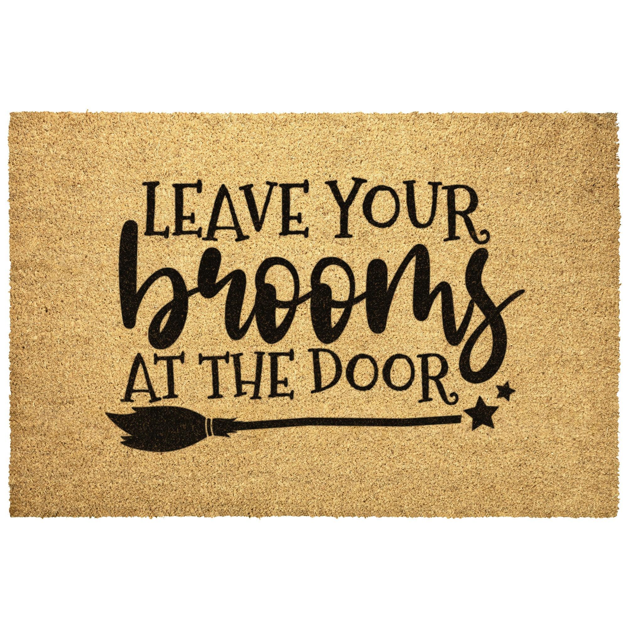 Halloween Door Mat - Leave Your Broom at the Door - Mallard Moon Gift Shop
